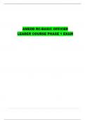 AMEDD RC-Basic Officer Leader Course Phase 1 Module D Exam
