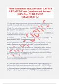 Fiber Installation and Activation  LATEST UPDATED Exam Questions and Answers 100&percnt; Pass SURE PASS&excl;&excl; GRADED AT A&plus; 