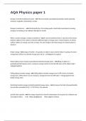 AQA Physics paper 1 Questions And Verified Answers 