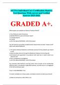 AETNA Individual Core Certification Mastery Test Questions With correct and Verified Answers 2025-2026&period;  GRADED A&plus;&period;