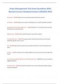 Arbys Management Test Exam Questions With  Revised Correct Detailed Answers GRADED PASS