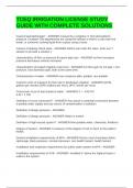 TCEQ IRRIGATION LICENSE STUDY GUIDE WITH COMPLETE SOLUTIONS