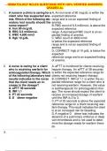 HEMATOLOGY NCLEX QUESTIONS WITH 100&percnt; VERIFIED ANSWERS GRADED A&plus;