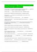 TCEQ Wastewater Class D License Exam Prep Solved 100&percnt; Correct