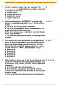Hepatitis NCLEX Questions with 100&percnt; Verified Answers Graded A&plus;
