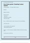 Pert Study guide &lpar; Reading&rpar; Latest Update