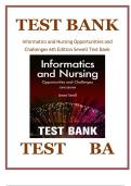 TEST BANK Informatics and Nursing Opportunities and Challenges 6th Edition Sewell Test Bank