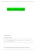 GMS6504 EXAM 2 QUESTIONS WITH 100&percnt; CORRECT ANSWERS