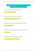 Rad 100 Final Exam Questions and  Answers Already Passed