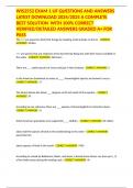WIS2552 EXAM 1 UF QUESTIONS AND ANSWERS LATEST DOWNLOAD 2024&sol;2025 A COMPLETE BEST SOLUTION  WITH 100&percnt; CORRECT VERIFIED&sol;DETAILED ANSWERS GRADED A&plus; FOR PASS