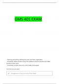 GMS401 FINAL EXAM  QUESTIONS WITH 100&percnt; CORRECT ANSWERS