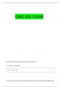GMS401 FINAL QUESTIONS WITH 100&percnt; CORRECT ANSWERS