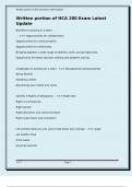 Written portion of HCA 200 Exam Latest Update 