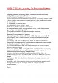 WGU C213 Accounting for Decision Makers Exam 2025&sol;2026 Questions With Completed & Verified Solutions&period;
