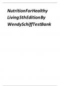 ISBN&colon; 9781260092196  Test Bank for Nutrition For Healthy Living 5th Edition By Wendy Schiff&period;pdf  100&percnt; PASS