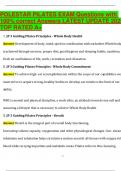 POLESTAR PILATES EXAM Questions with 100- correct Answers LATEST UPDATE 2025 TOP RATED