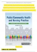 TEST BANK FOR Public &sol; Community Health and Nursing Practice&colon; Caring for Populations&comma; 2nd Edition TEST BANK by Christine L&period; Savage&comma; Verified Chapters 1 - 22&comma; Complete Newest Version