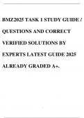 BMZ2025 TASK 1 STUDY GUIDE &sol; QUESTIONS AND CORRECT VERIFIED SOLUTIONS BY EXPERTS LATEST GUIDE 2025 ALREADY GRADED A&plus;&period;