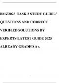 BMZ2023 TASK 2 STUDY GUIDE &sol; QUESTIONS AND CORRECT VERIFIED SOLUTIONS BY EXPERTS LATEST GUIDE 2025 ALREADY GRADED A&plus;&period;