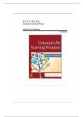 Test Bank Concepts for Nursing Practice 4th Edition &lpar;Elsevier&semi; January 4&comma; 2024&rpar; by Jean Giddens&comma; Isbn no&semi; 9780323809825&comma; all 57 Chapters Covered&period;