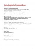 North Carolina SLP-Assistant Exam 2025&sol;2026 Questions With Completed & Verified Solutions&period;