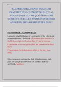 PA APPRAISER LICENSE EXAM AND PRACTICE EXAM NEWEST 2025 ACTUAL  EXAM COMPLETE 500 QUESTIONS AND  CORRECT DETAILED ANSWERS &lpar;VERIFIED  ANSWERS&rpar; &vert;100&percnt; GUARANTEED PASS&excl;&excl;