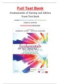 Test Bank - Fundamentals of Nursing 2nd Edition Yoost This is NOT a book&excl; This is a Test Bank &lpar;Study Questions&rpar; to help you study for your Tests&period;