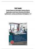Test bank  for Human Resource Information Systems Basics  Applications and Future Directions 5th Edition  by Richard D&period; Johnso and Carlson All Chapters 1-17
