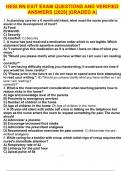 HESI RN 2025 EXIT EXAM QUESTIONS WITH 100&percnt; CORRECT ANSWERS GUARANTEED SUCCESS