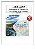  FULL Test Bank - Hill's Chemistry for Changing Times 15th edition Hill's Chemistry for Changing Times  &comma; John Hill&comma; Chapter 1 - 21&vert;ISBN&colon; 9780134878102 