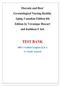 Test Bank Ebersole and Hess' Gerontological Nursing & Healthy Aging&period; 6th Edition&period; by Theris A&period; Touhy&comma; and Kathleen F Jet&period; Chapter 1 &ndash; 28&period;
