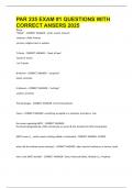 PAR 235 EXAM -1 QUESTIONS WITH CORRECT ANSERS 2025