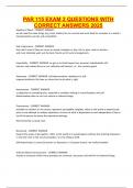 2025 PAR 115 EXAM 2 QUESTIONS WITH CORRECT ANSWERS