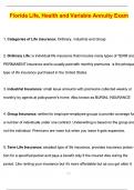 Florida Life&comma; Health and Variable Annuity Exam &lpar;Latest 2025 &sol; 2026 Update&rpar; Questions and Verified Answers &vert; 100&percnt; Correct &vert; Grade A