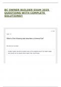 BC OWNER BUILDER EXAM 2025 QUESTIONS WITH COMPLETE SOLUTIONS&excl;&excl;