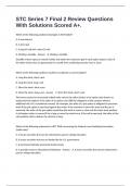 STC Series 7 Final 2 Review Questions With Solutions Scored A&plus;&period;