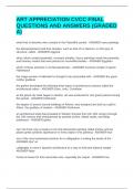 ART APPRECIATION CVCC FINAL QUESTIONS AND ANSWERS &lpar;GRADED A&rpar;