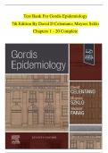 Test Bank For Gordis Epidemiology 7th Edition By David D Celentano&semi; Moyses Szklo Chapters 1 - 20 Complete
