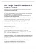 CPA Practice Exam REG Questions And Accurate Answers&period;