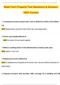 State Farm BUNDLED Exams State Farm Property Test &sol; State Farm Estimatics Exam &lpar;Latest 2025 &sol; 2026 Update&rpar; Questions and Verified Answers &vert; 100&percnt; Correct &vert; Grade A