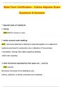 State Farm Certification - claims adjuster &lpar;Latest 2025 &sol; 2026 Update&rpar; Questions and Verified Answers &vert; 100&percnt; Correct &vert; Grade A