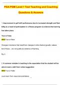 PGA PGM 3&period;0 Level 1 Teaching and Coaching &lpar;Latest 2025 &sol; 2026 Update&rpar; Questions and Verified Answers &vert; 100&percnt; Correct &vert; Grade A