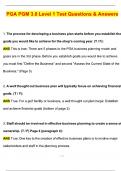 PGA PGM 3&period;0 Level 1 Test &lpar;Latest 2025 &sol; 2026 Update&rpar; Questions and Verified Answers &vert; 100&percnt; Correct &vert; Grade A