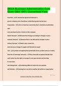 DECA Business Administration Core  Exam Q&A 100&percnt; Guaranteed Pass