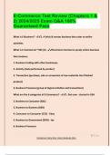 E-Commerce Test Review &lpar;Chapters 1 &  2&rpar; 2024&sol;2025 Exam Q&A 100&percnt;  Guaranteed Pass