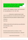 E-Commerce- Review Test 1 2024&sol;2025 &lpar;50 Questions&rpar; Exam with Complete  Solutions &vert; Already Graded A&plus;
