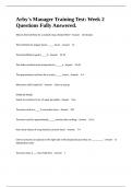 Arby's Manager Training Test&colon; Week 2 Questions Fully Answered&period;
