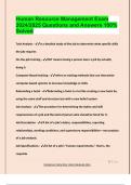 Human Resource Management Exam  2024&sol;2025 Questions and Answers 100&percnt;  Solved