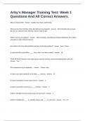 Arby's Manager Training Test&colon; Week 1 Questions And All Correct Answers&period;