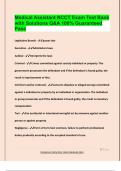 Medical Assistant NCCT Exam Test Bank  with Solutions Q&A 100&percnt; Guaranteed  Pass